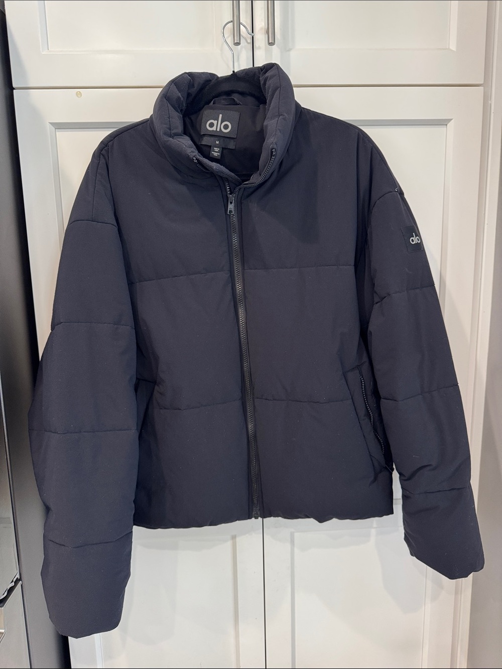 ALO Yoga Black Jacket with White Logo